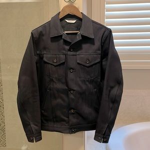 3sixteen modified type 3s denim jacket in shadow selvedge